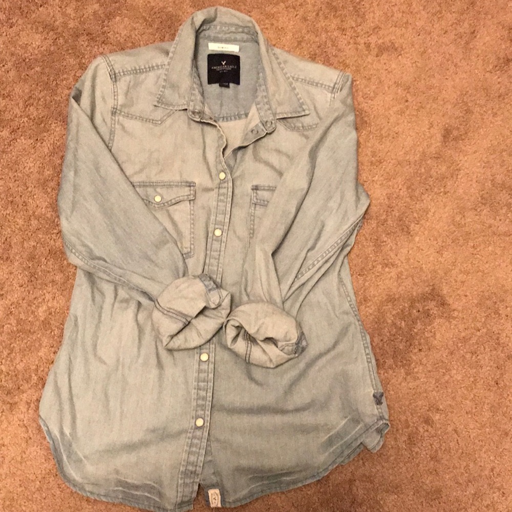 Jean button down